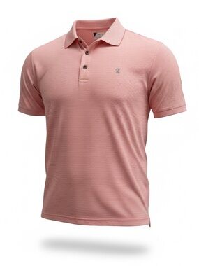 IZOD Golf Polo XXL Pink White Striped Short Sleeve Mens